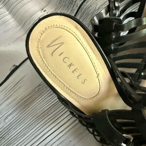 Nickels Strappy Black Sandals for Women